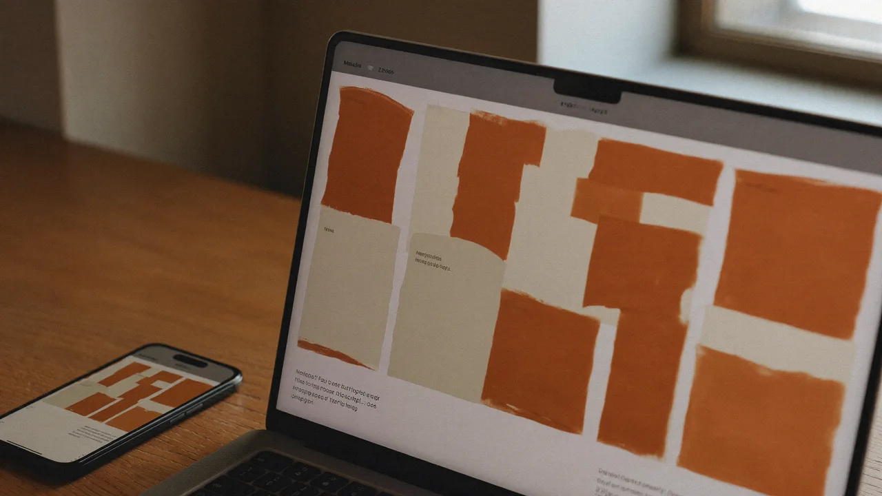 Sfeerbeeld: laptop en telefoon met webdesign (illustratief)